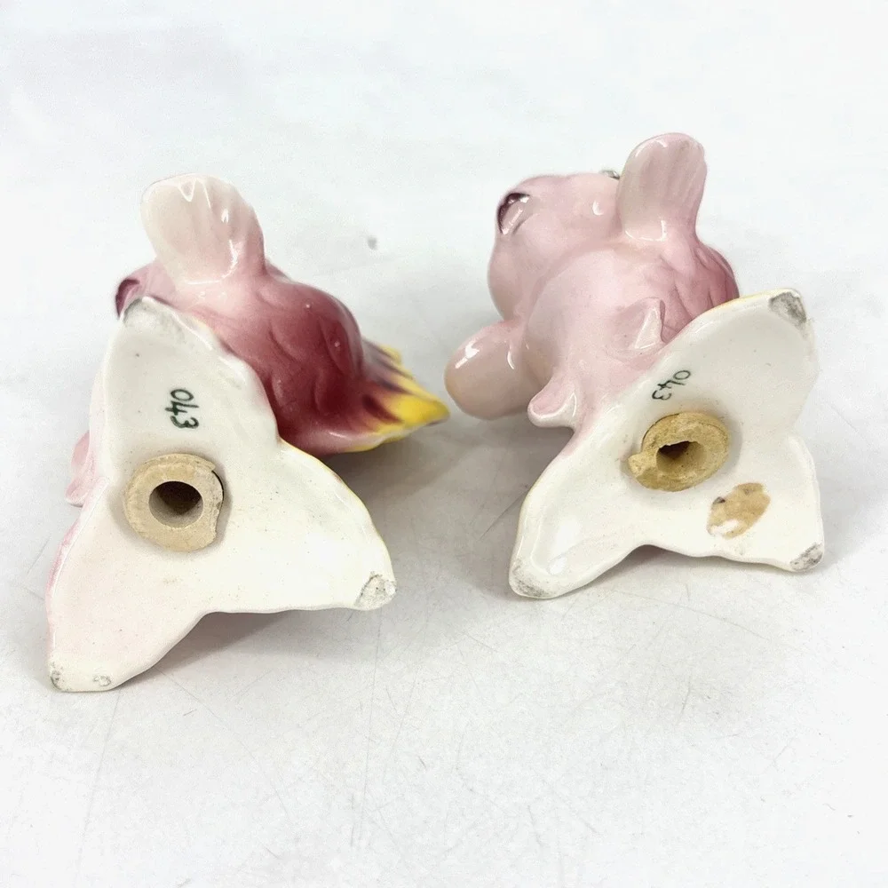 Vintage Lefton 043 Anthropomorphic Koi Gold Fish Salt & Pepper Shakers Japan